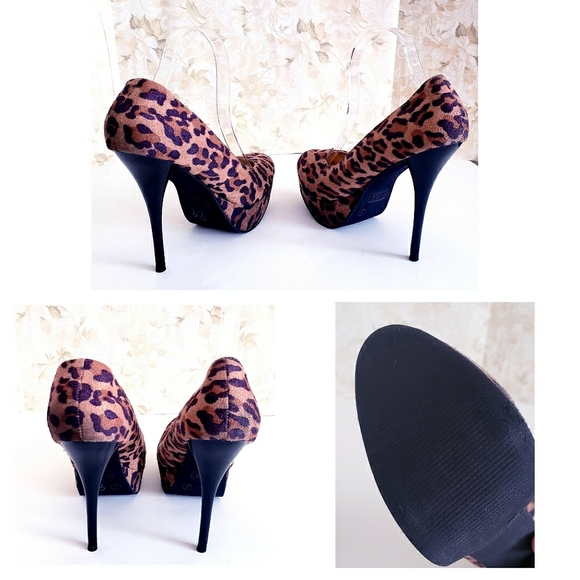 CHARLOTTE RUSSE LEOPARD HEELS - Picture 3 of 3